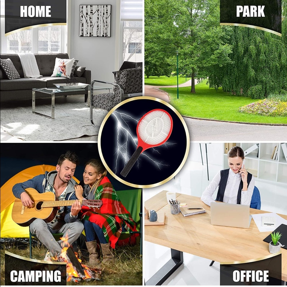 🪰⚡️Electric Bug Zapper Racket⚡️🪰 Outdoor/Indoor - Picture 4 of 8